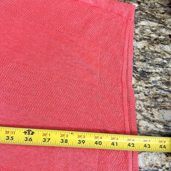Artisan NY Coral Color Linen Open Front Poncho Cover Up One Size - Picture 8 of 8
